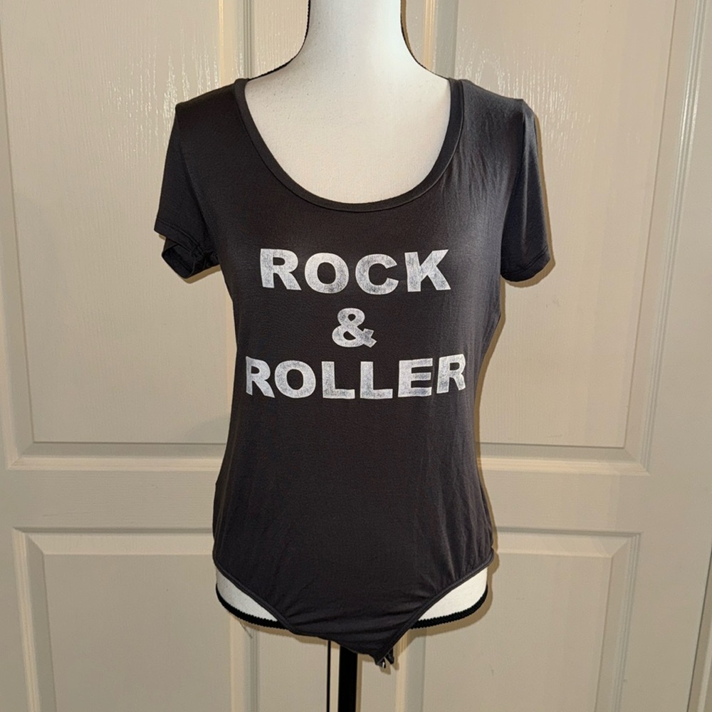 ROCK AND ROLLER  Gray Bodysuit - Size Large